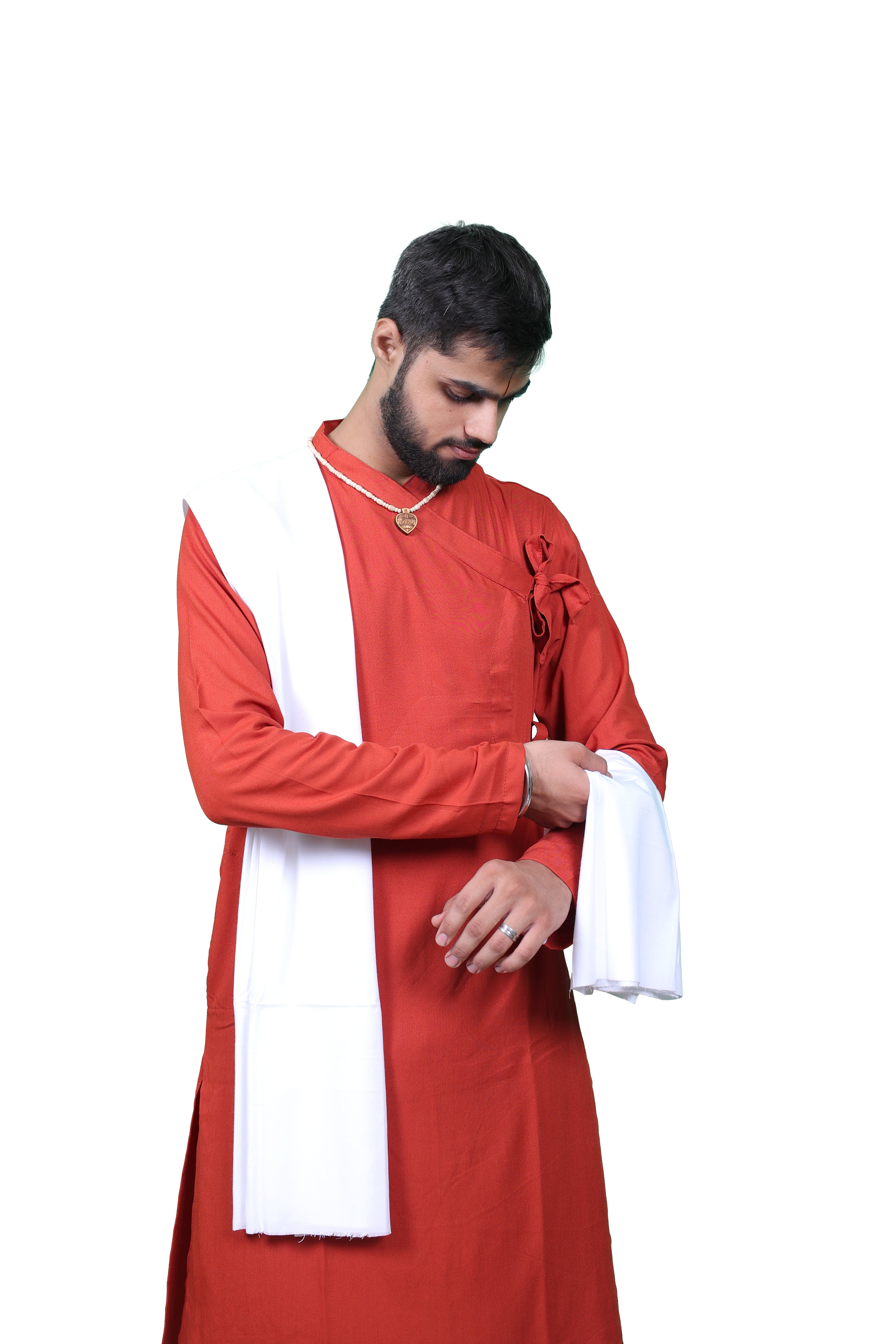 Heritage Bhagalpuri Bagalbandhi Red-Ochre