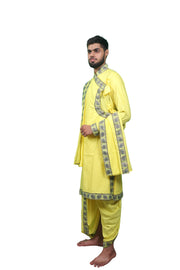 Traditional Bagalbandi Set (Mor Pankh) with readymade dhoti and dupatta