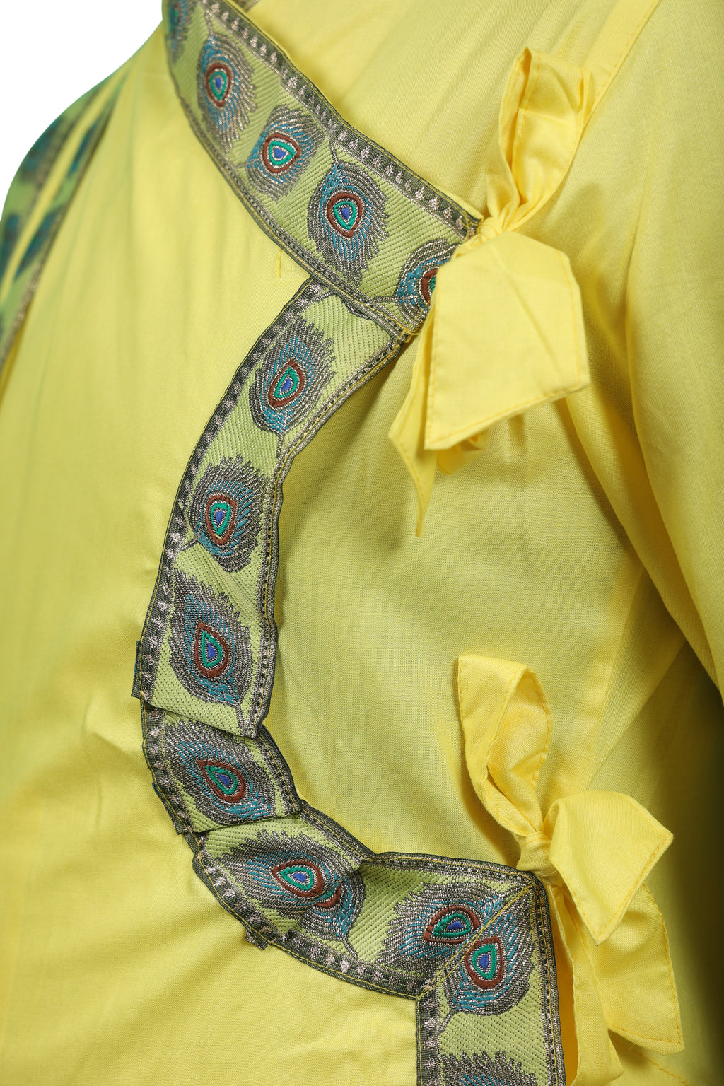 Traditional Bagalbandi Dhoti Set (Mor Pankh) with readymade dhoti and dupatta