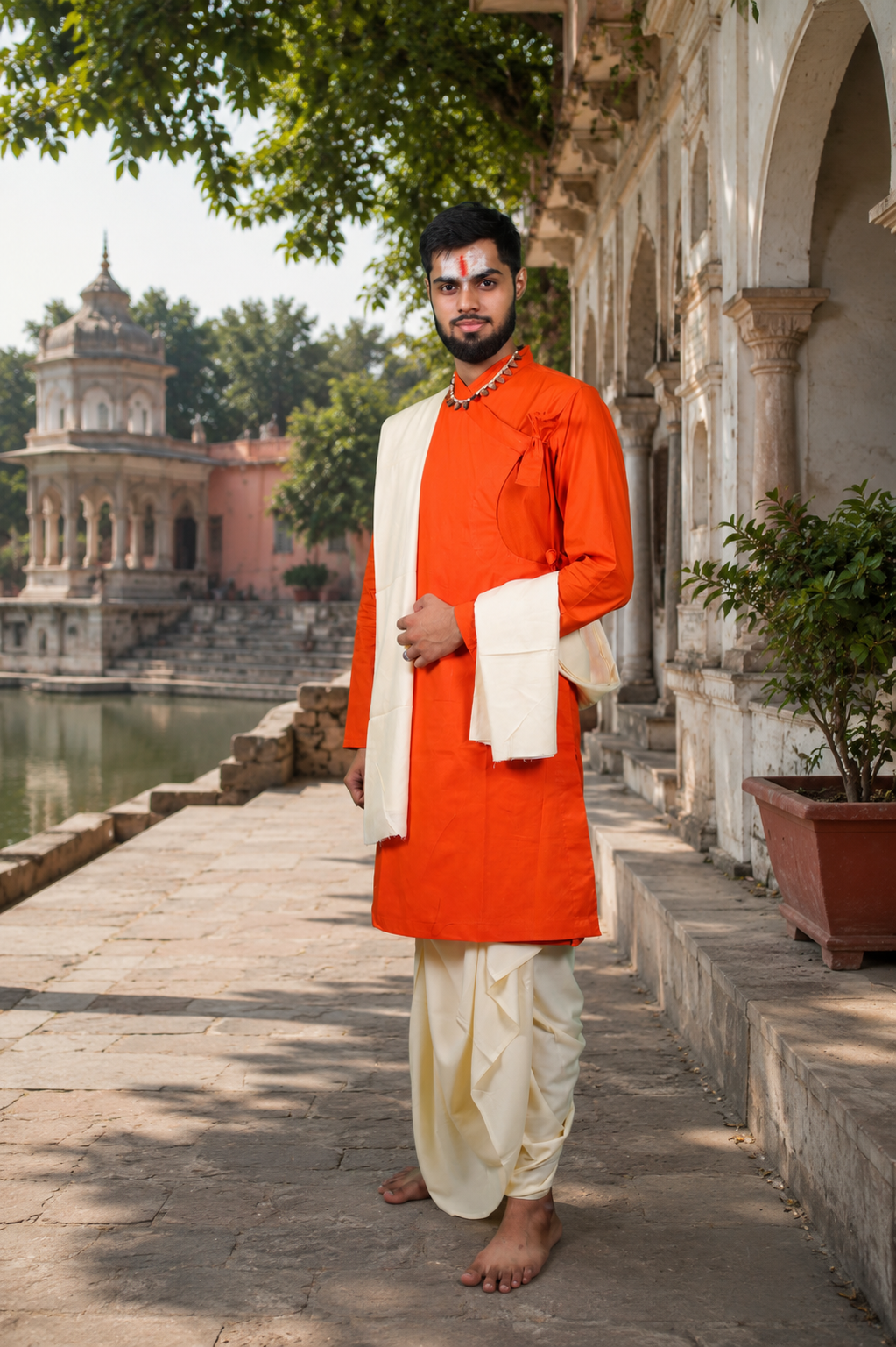 Classic Cotton Bagalbandhi Orange