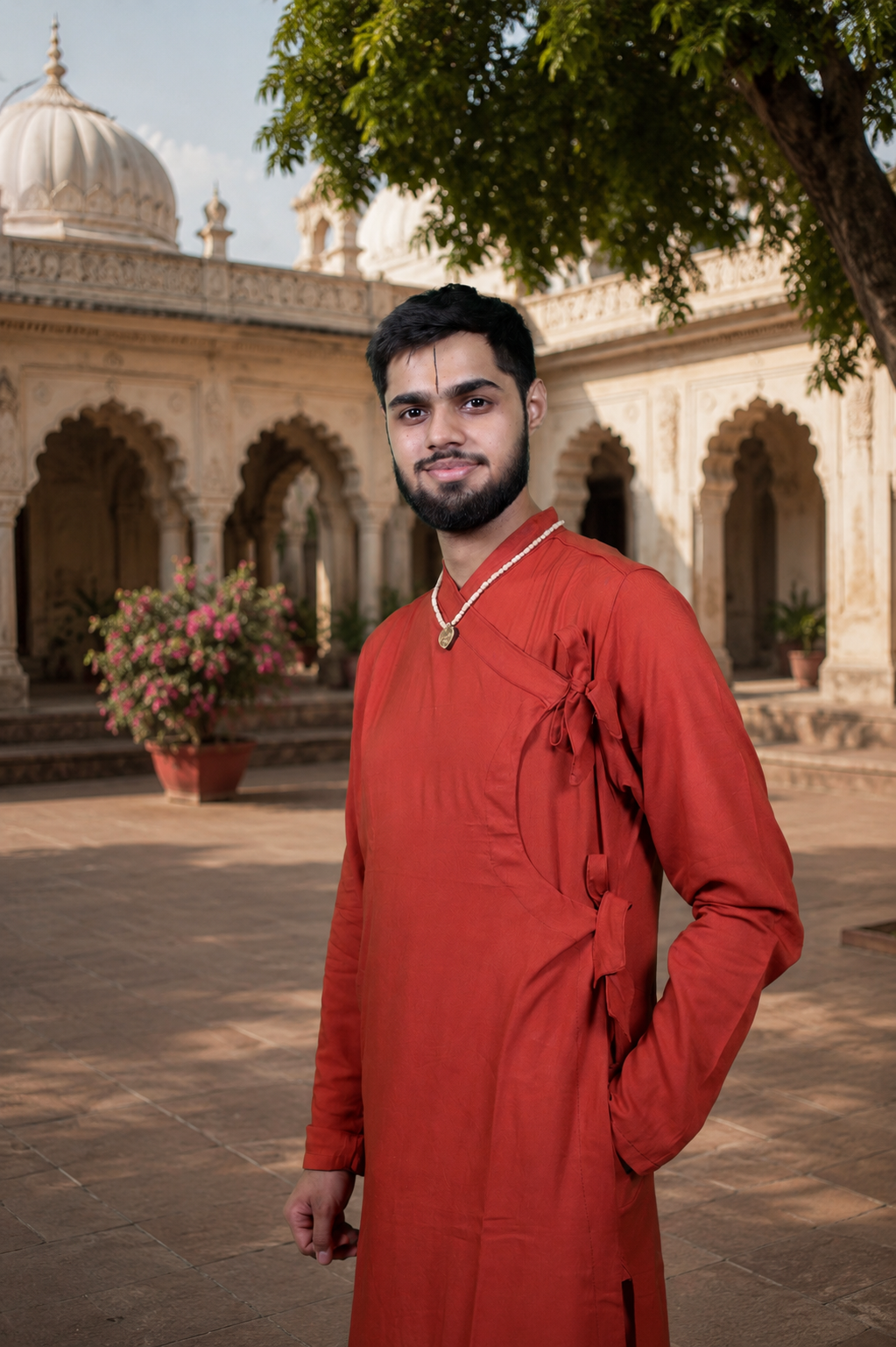 Heritage Bhagalpuri Bagalbandhi Red-Ochre