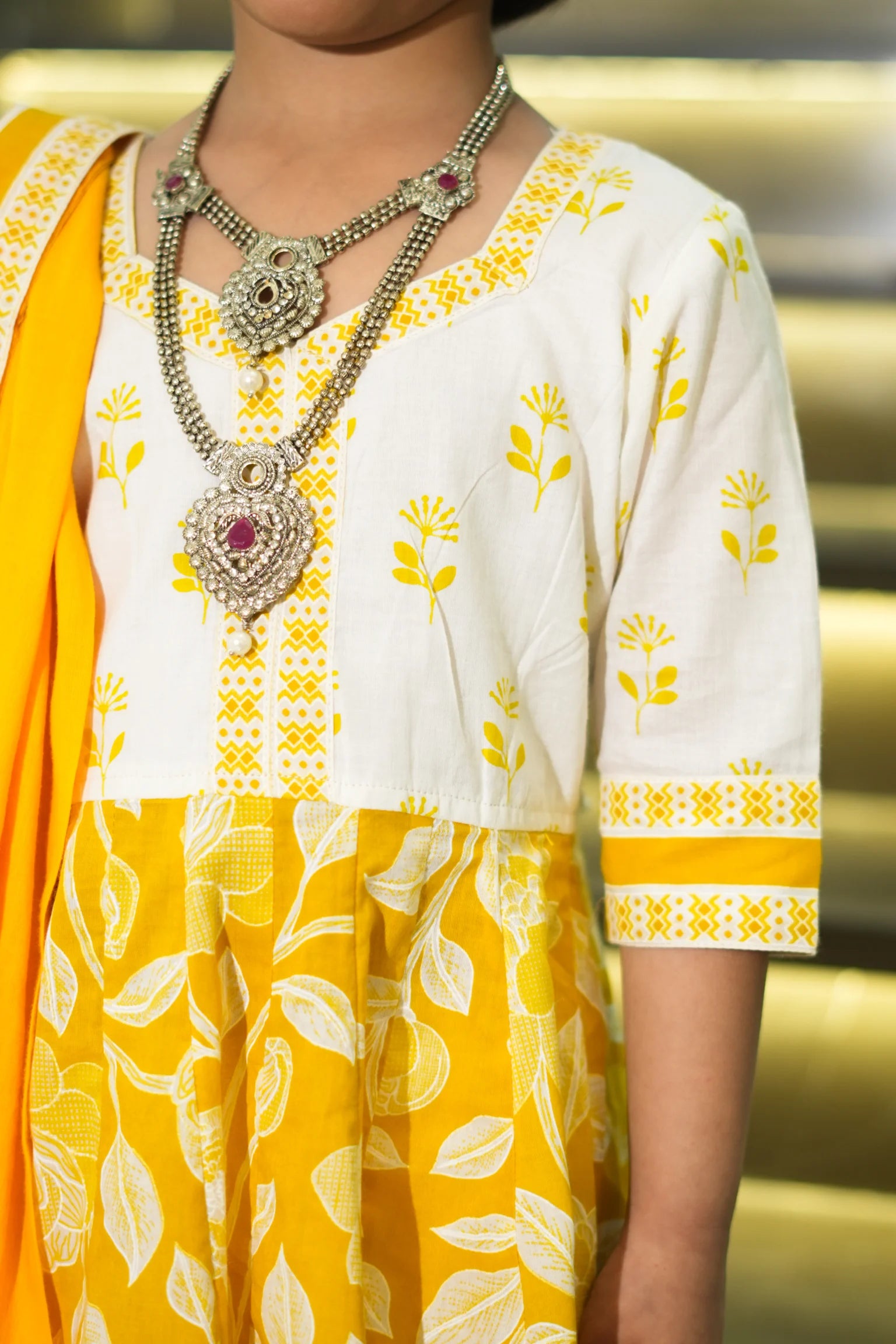 kutumb Peetambara- Baccha Anarkali Set