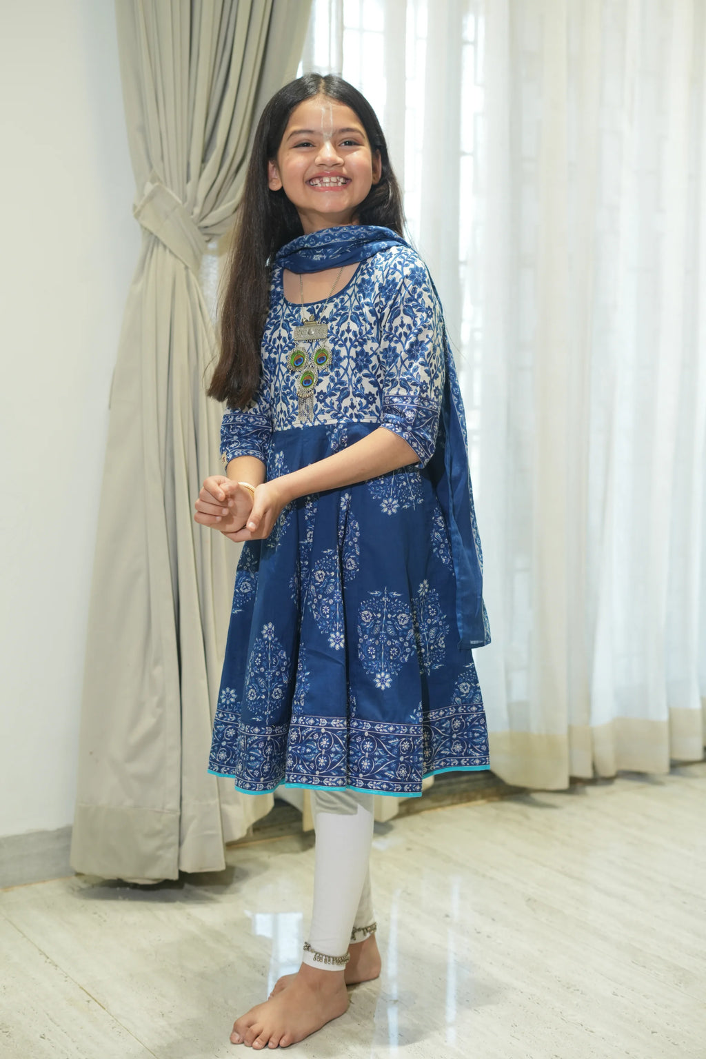 Kutumb Neel Saaj- Baccha Anarkali Set