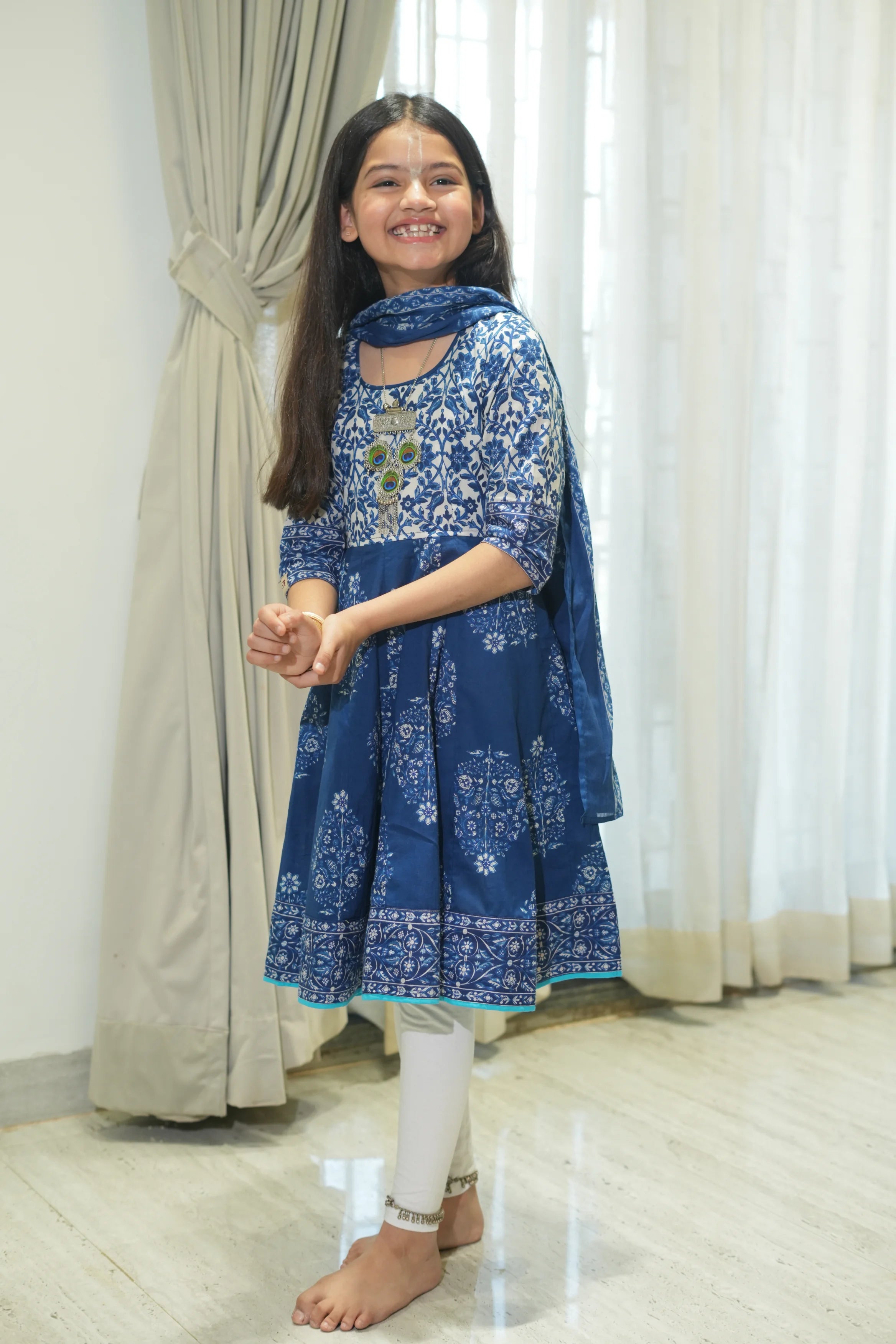 Kutumb Neel Saaj- Baccha Anarkali Set