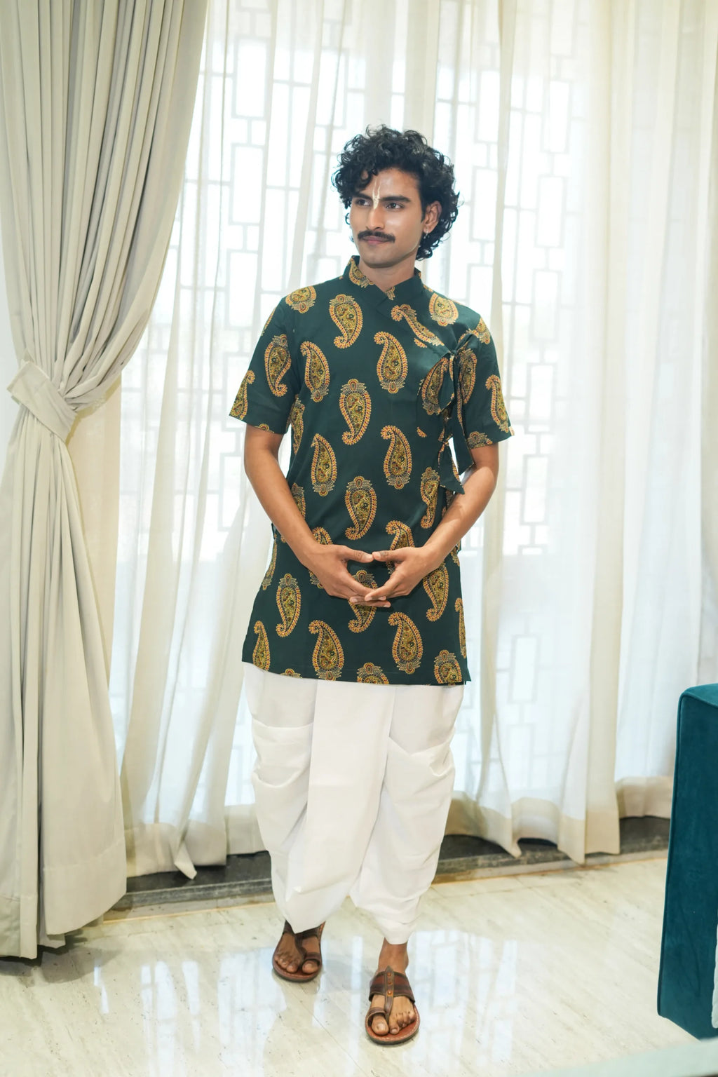 Kutumb Haritva- Mens Bagalbandi And Dhoti Set
