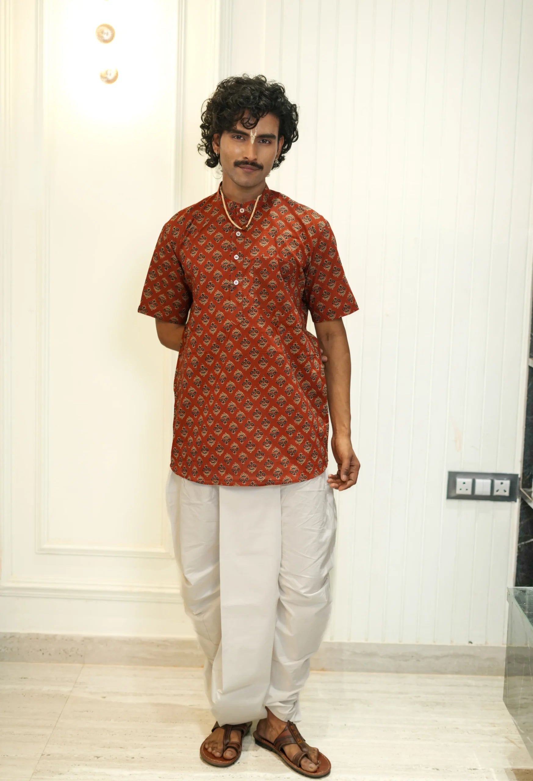 Kutumb Raktambara- Men's Kurta and Dhoti Set