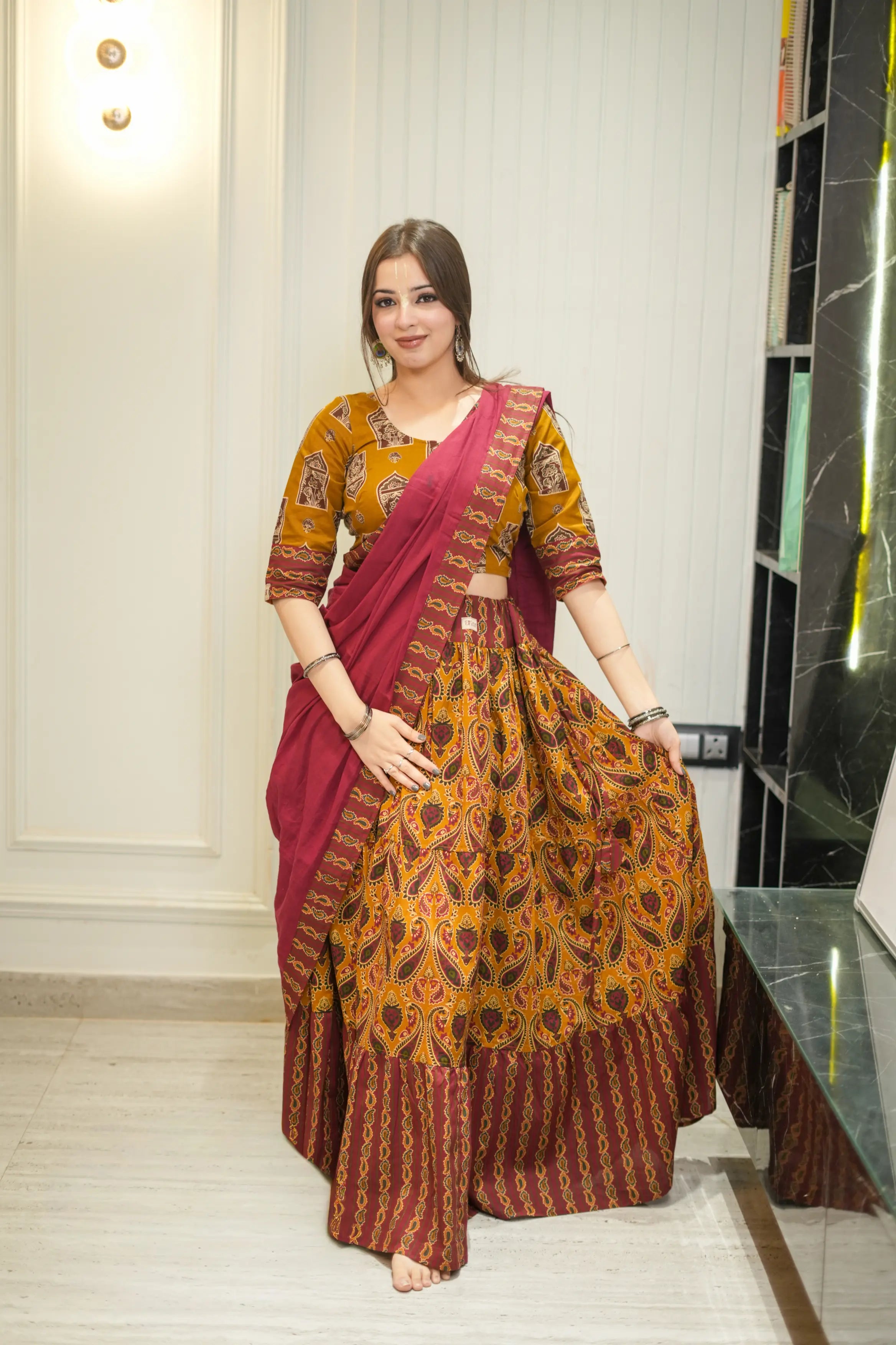 Kutumb Rajsi Raas Frill-Gopi Dress