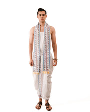 Gajanka Set-  Pant Style dhoti and dupatta