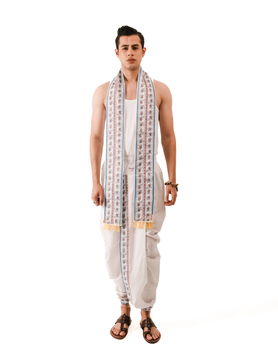 Gajanka Set-  Pant Style dhoti and dupatta