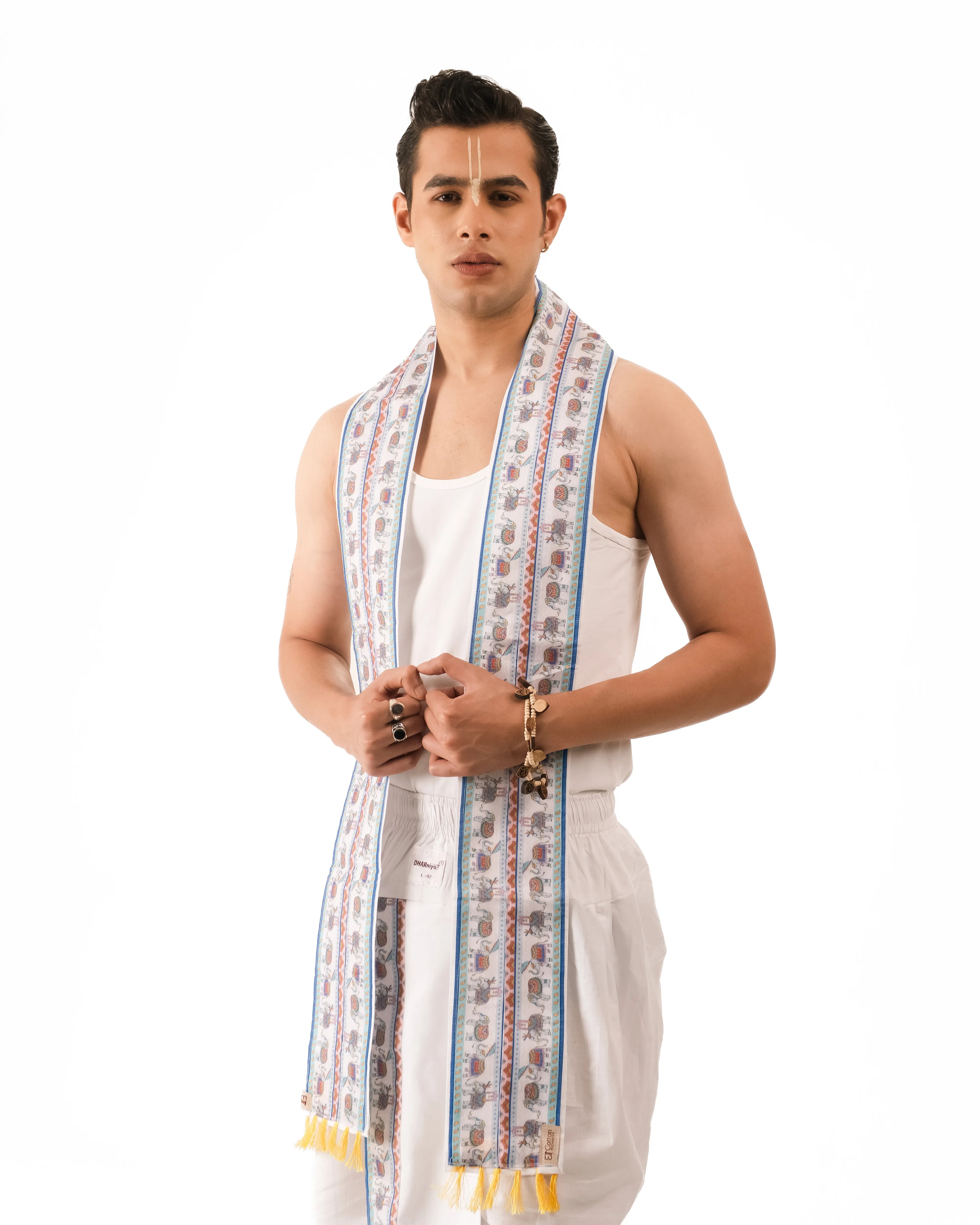 Gajanka Set- Readymade dhoti and dupatta