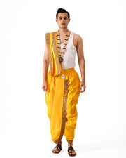 Traditional pant style  Dhoti Set (mor pankh) Mango