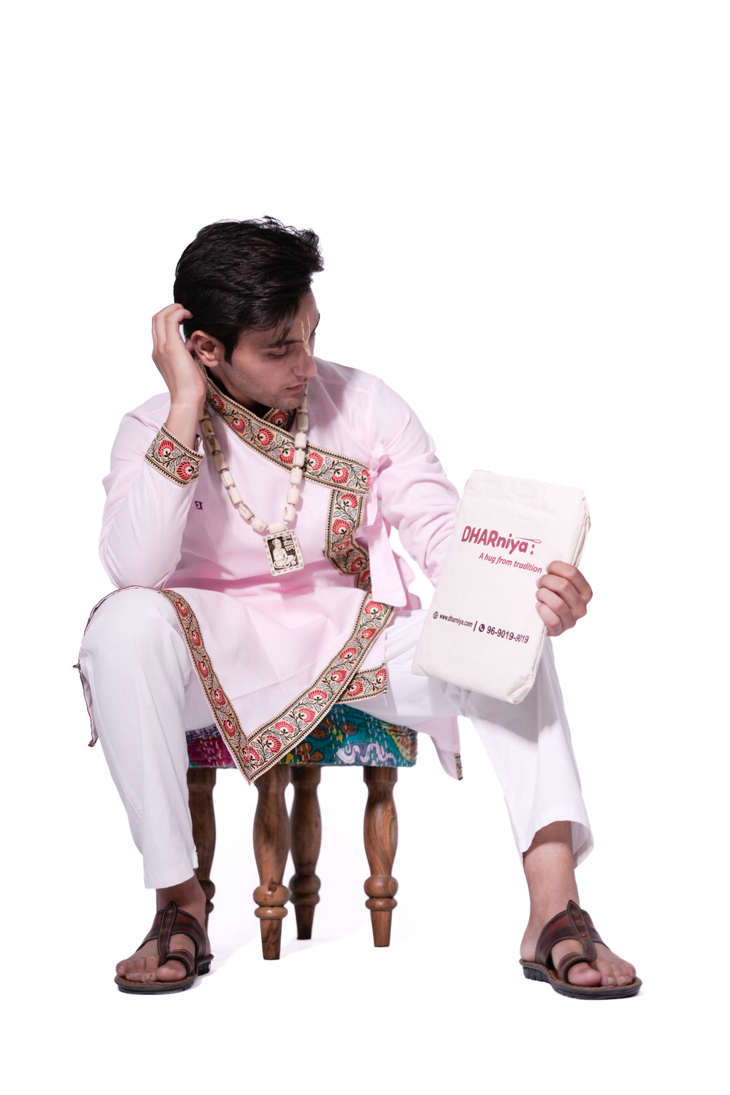Anurag Border Bagalbandhi - Pink