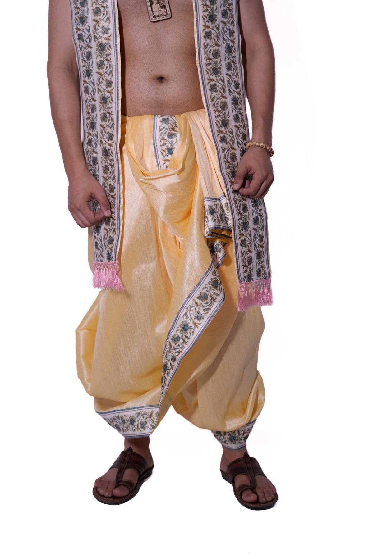 Dhoti and dupatta set - Kanish Cream