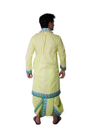 Neer Border Bagalbandhi Set - Green