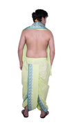 Neer Border Bagalbandhi Set - Green