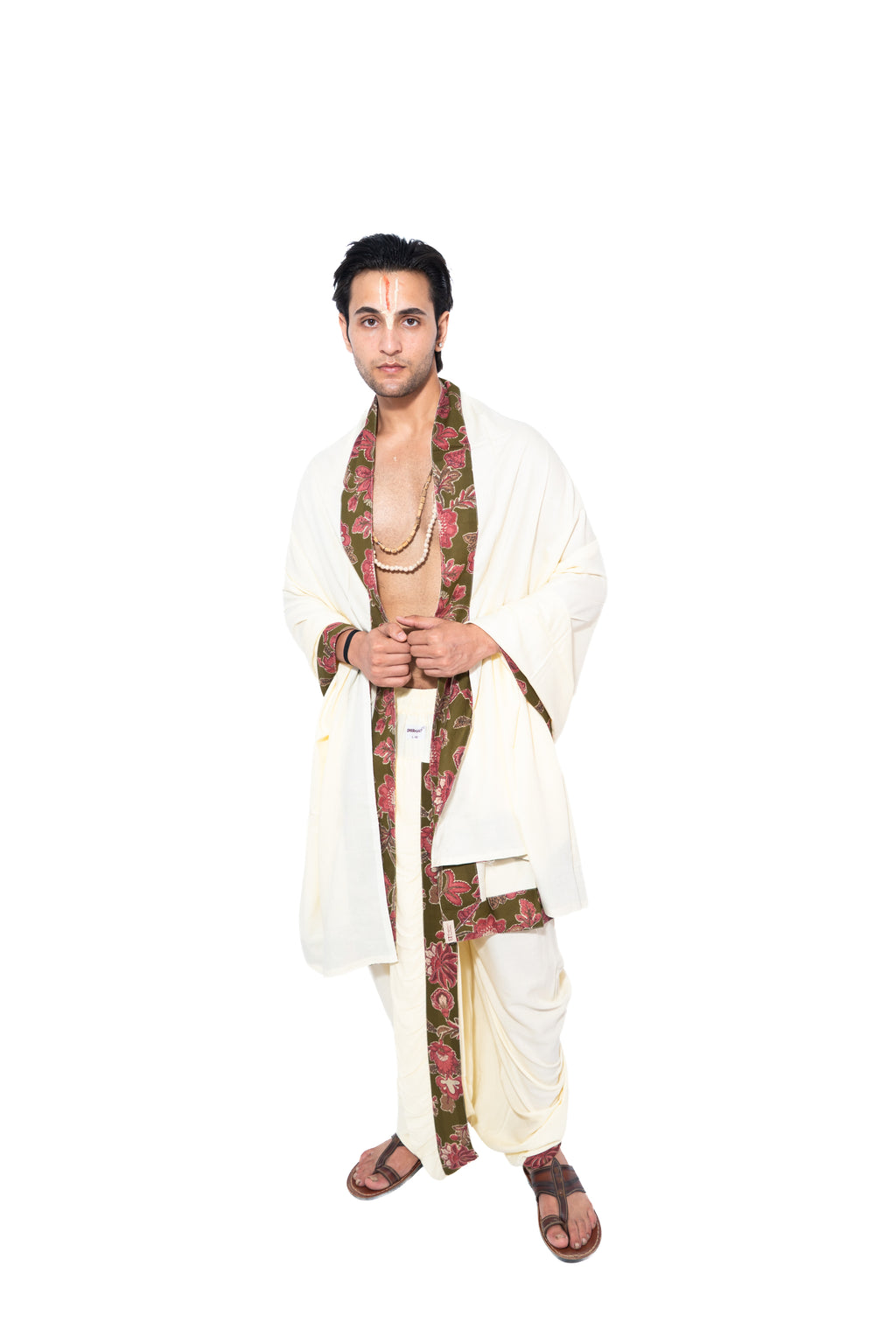 Gul Readymade Dhoti and dupatta set - Cream