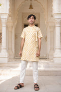 Cotton Printed Short Bagalbandhi – Youth Edition Yellow