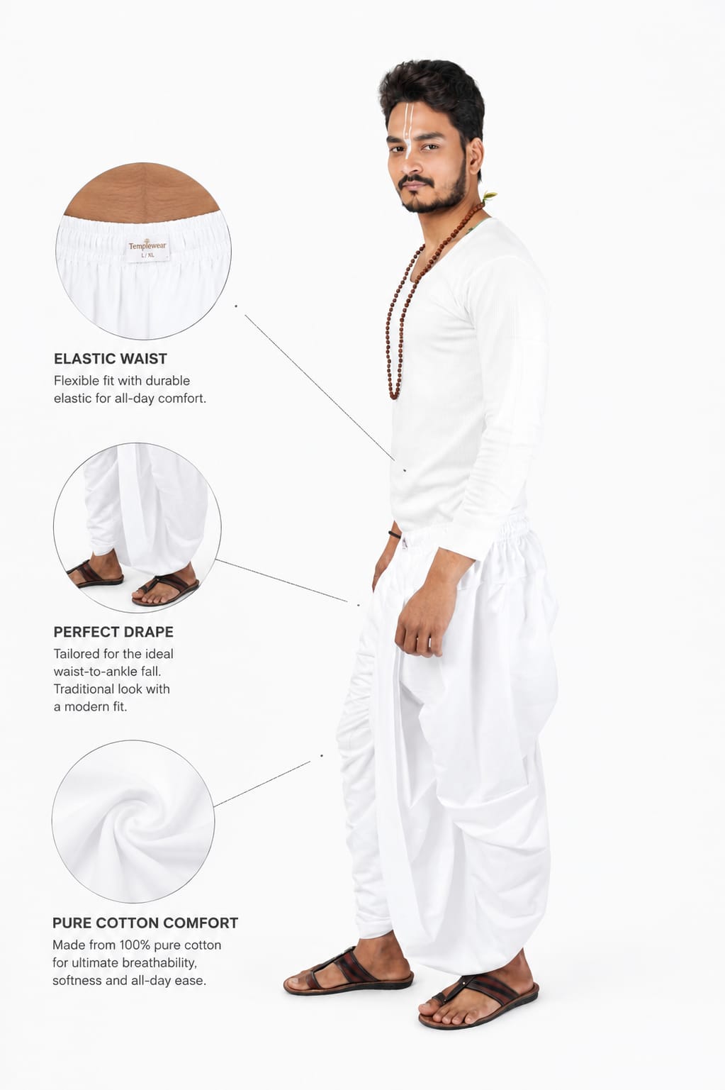 Cotton Dhoti (Readymade)
