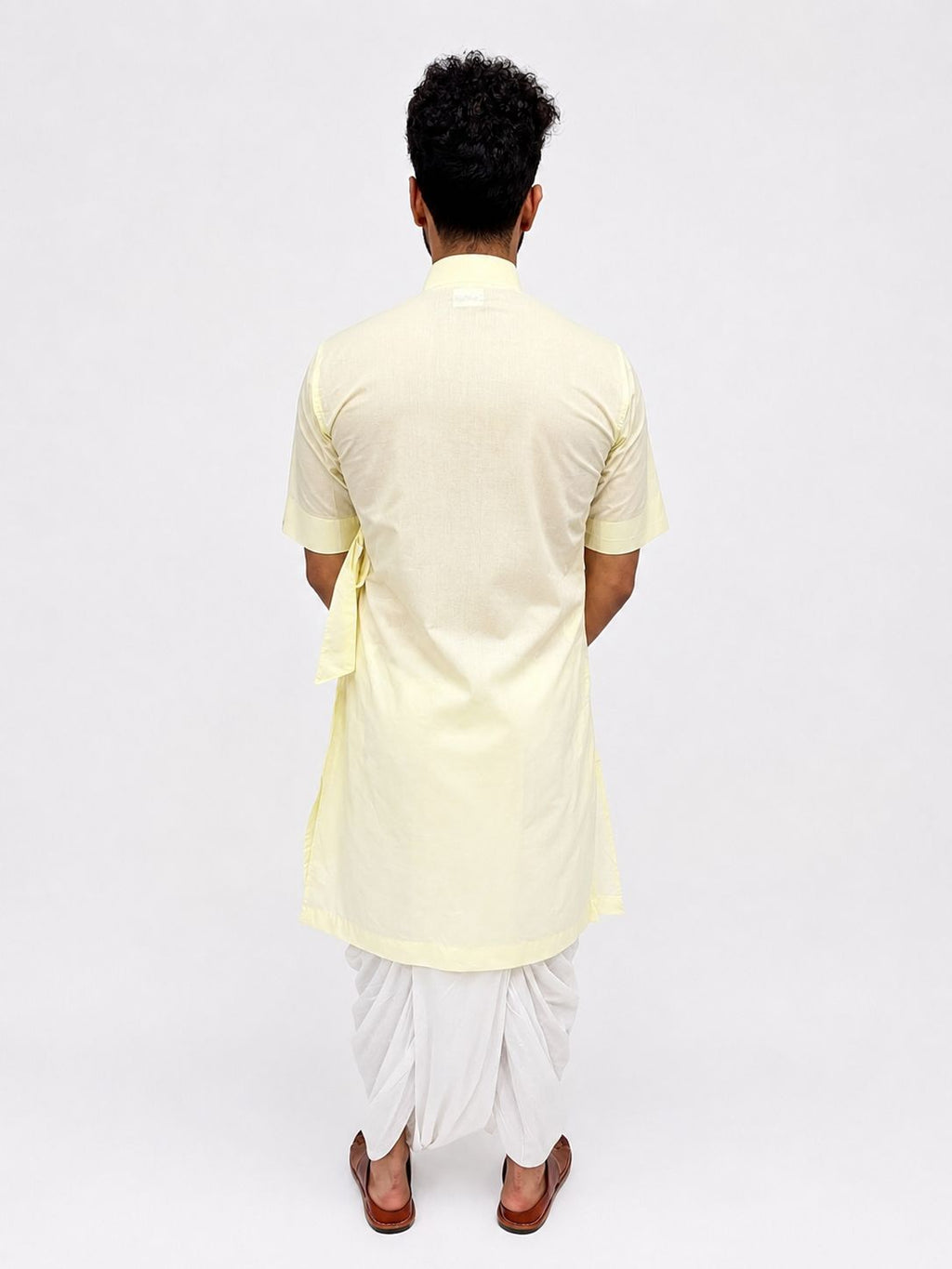 Pure Cotton Half Sleeve Bagalbandi Cream
