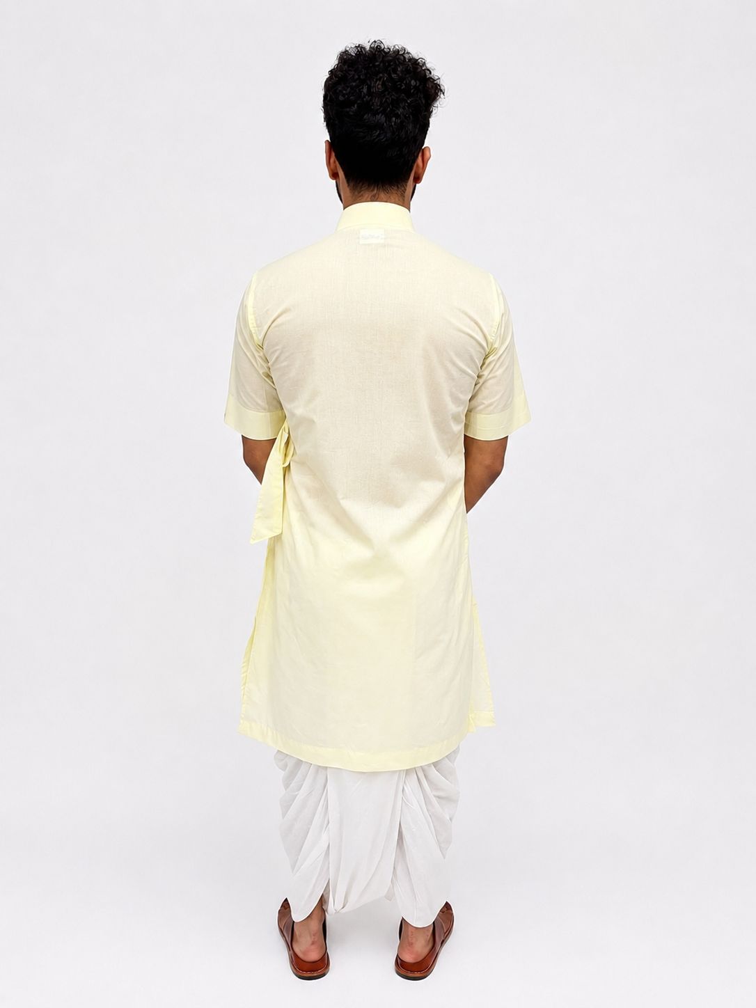 Pure Cotton Half Sleeve Bagalbandi Cream