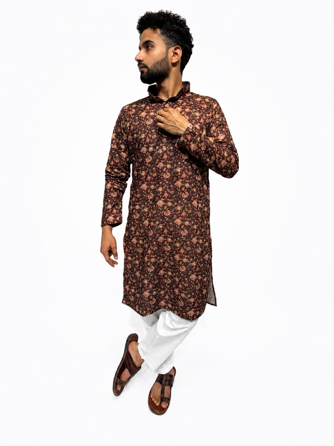 Printed Linen Kurta