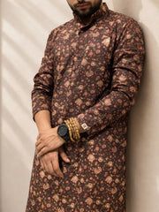 Printed Linen Kurta