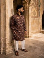 Printed Linen Kurta